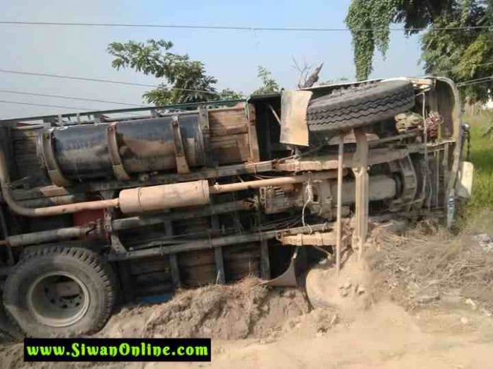 truck accident in siwan