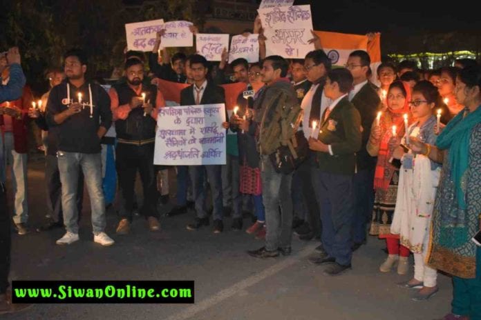 candel march for CRPF